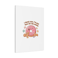 Donut Snacks Pun Canvas | Food & Snack Humor, Cozy Kawaii Art