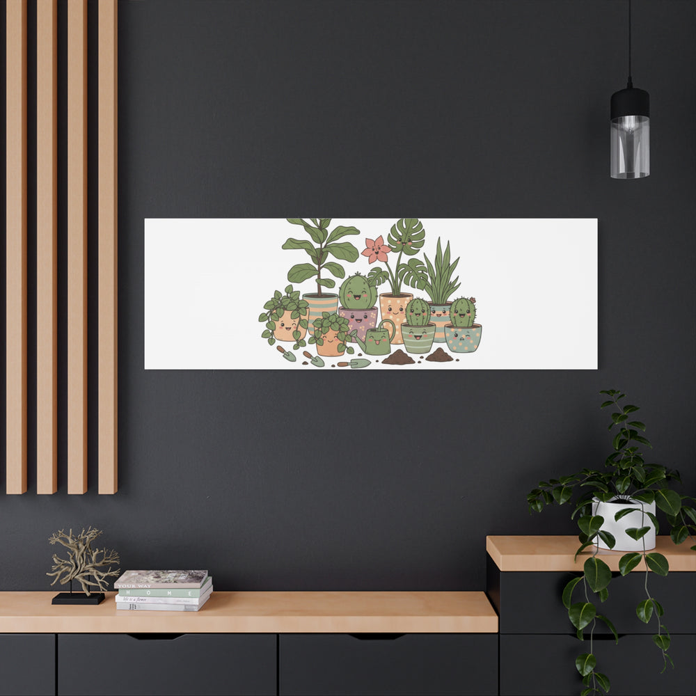 I'm Just Here for the Plants Canvas | Plant Parent Pun, Sage Botanical Wall Art