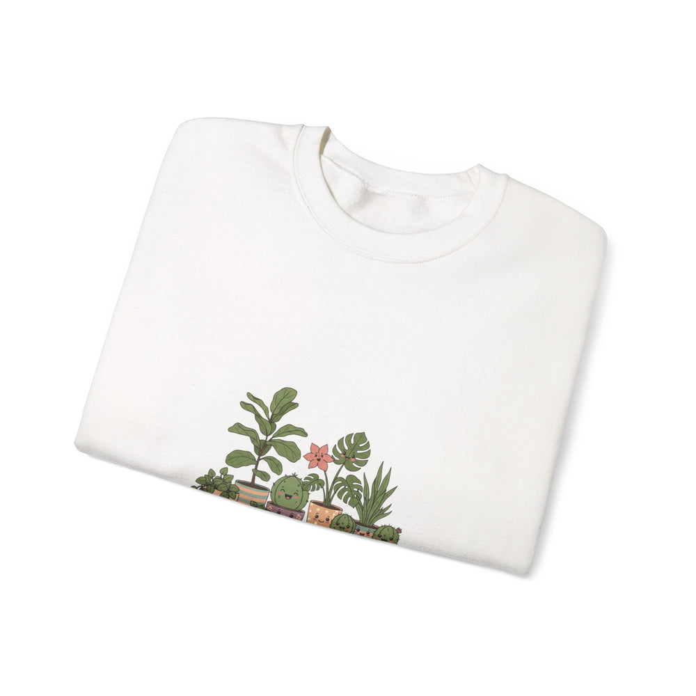 I’m Just Here for the Plants Sweatshirt | Plant Parent Humor, Sage Cream Botanical Pun
