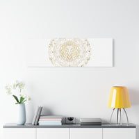 Gold Leo Zodiac Canvas, Astrological Constellation Art | Metallic Lion Wall Art