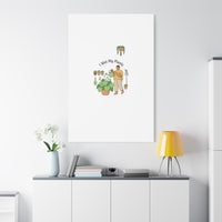I Wet My Plants Canvas | Plant Parent Humor, Botanical Pun Wall Art
