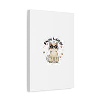 Single & Happy Cat Canvas | Anti Valentine, Sarcastic Valentine Wall Art