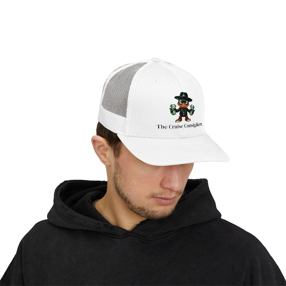 Cruise Consigliere Snapback Trucker Cap — Nautical Pirate Logo Hat