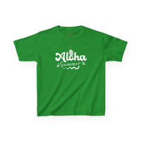 Gildan 5000B | Kids' "Aloha Summer" Graphic Tee – Soft Cotton Beach & Vacation T-Shirt