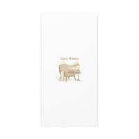 Cozy Winter minimal line art Canvas | Slow Life, soft life neutral wall decor