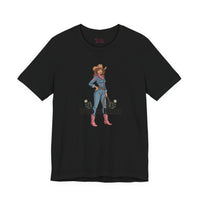 Bella+Canvas3001 | Wild at Heart Cowgirl Tee | Western Valentine, boot heart design