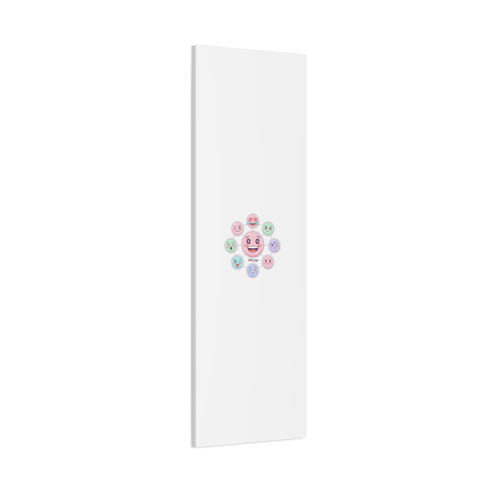 Hand-Drawn Emoticon Sticker Pattern Canvas | Cute Emoji Repeat Print