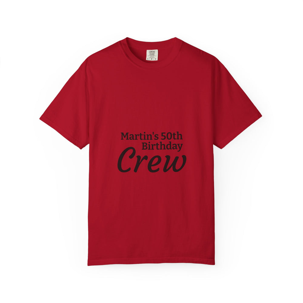 Birthday Crew T-Shirt – Personalized “Martin’s 50th Birthday Crew” Party Tee