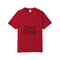 Birthday Crew T-Shirt – Personalized “Martin’s 50th Birthday Crew” Party Tee