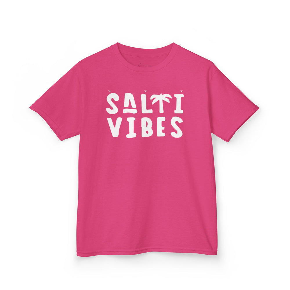 Gildan 5000B | Kids’ "Salty Vibes" Premium Cotton T-Shirt – Tropical Beach & Summer Vacation Tee