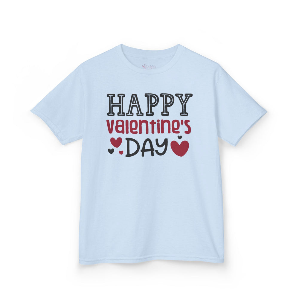 Kids Happy Valentine Day T-Shirt – Youth Valentine’s Day Graphic Tee – Soft Cotton Holiday Shirt for Boys & Girls
