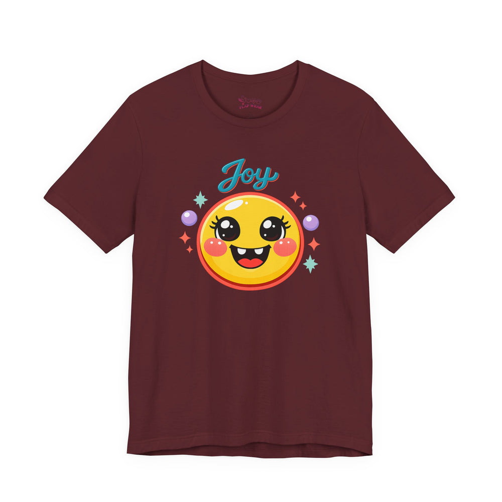 Bella+Canvas 3001 | Radiant Joy Emoji T-Shirt | Kawaii Aesthetic Smiley Graphic Tee | Unisex Jersey Short Sleeve Tee