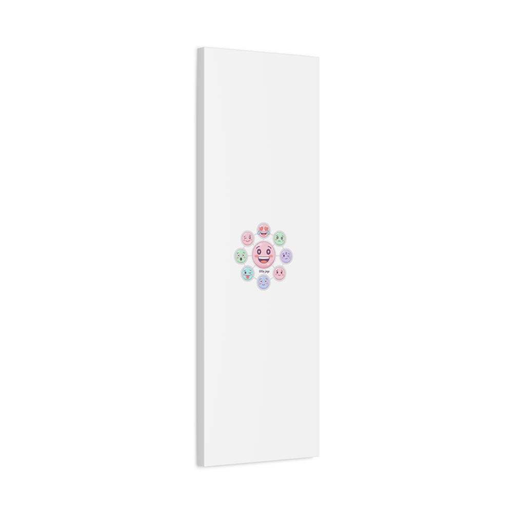 Hand-Drawn Emoticon Sticker Pattern Canvas | Cute Emoji Repeat Print