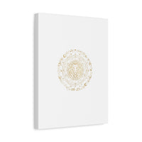 Gold Leo Zodiac Canvas, Astrological Constellation Art | Metallic Lion Wall Art