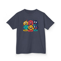 Gildan 5000B | Kids' "Happy & Joyful" Emoji Crewneck Tee – Fun Cartoon Character Graphic T-Shirt