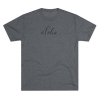 Next Level 6010 | Aloha Script Unisex Tri-Blend Vintage Tee – Summer Vibes Collection