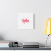 Besties Forever Canvas | Galentine’s Friendship Wall Art, Pink Confetti