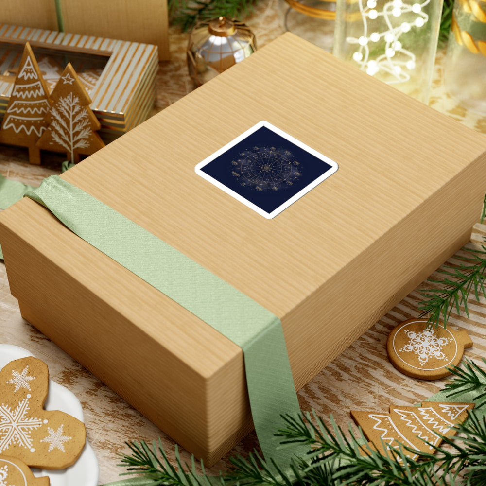 Zodiac Constellation Wheel Sticker | Astrology, Cosmic Gold Foil