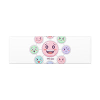 Hand-Drawn Emoticon Sticker Pattern Canvas | Cute Emoji Repeat Print
