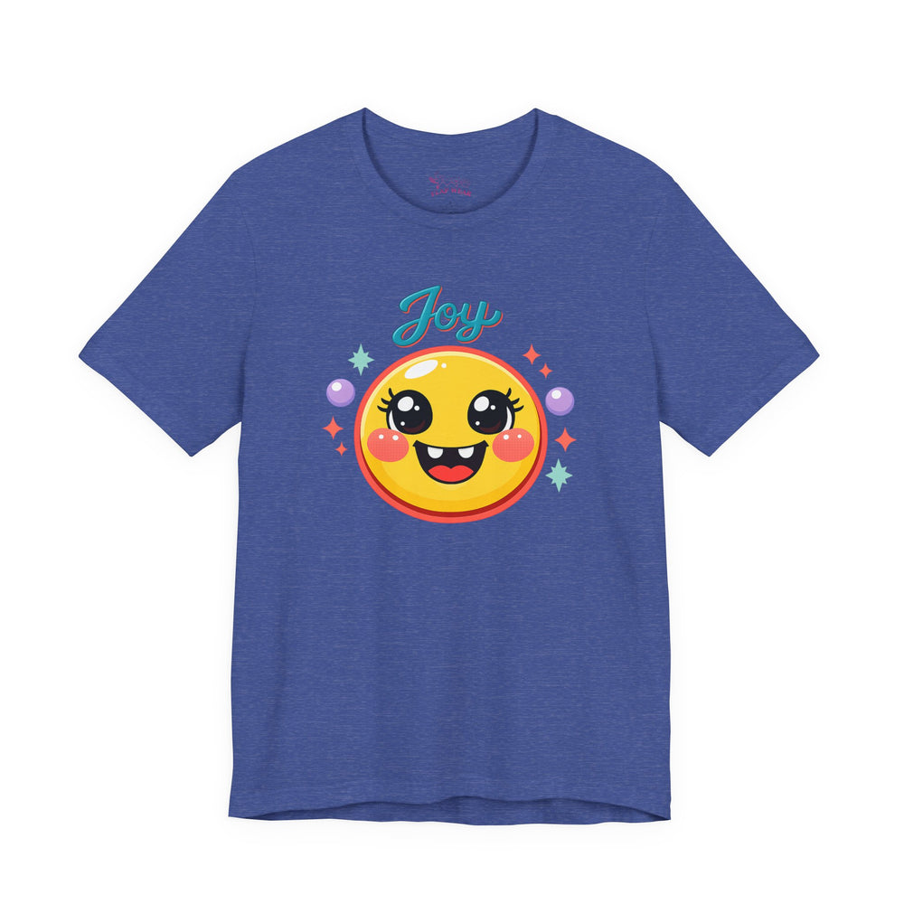 Bella+Canvas 3001 | Radiant Joy Emoji T-Shirt | Kawaii Aesthetic Smiley Graphic Tee | Unisex Jersey Short Sleeve Tee