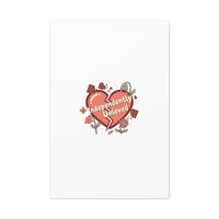 Independently Unloved Heart Print Canvas | Anti Valentine, Single Humor