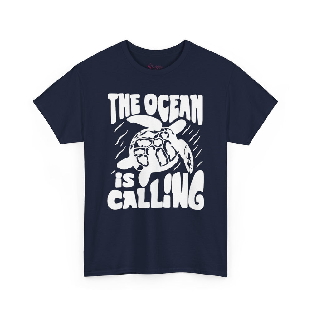 Gildan5000 | Unisex Sea Turtle "The Ocean Is Calling" Tee