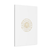 Gold Leo Zodiac Canvas, Astrological Constellation Art | Metallic Lion Wall Art