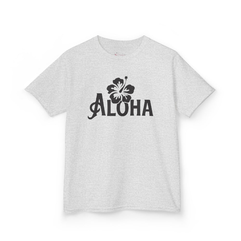 Gildan 5000B | Kids' Aloha Hibiscus Tropical T-Shirt - Soft Cotton Summer Tee