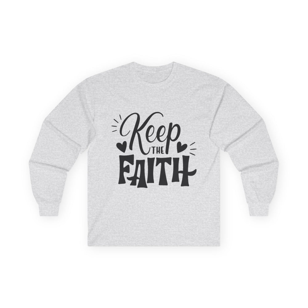 Keep The Faith Long Sleeve T-Shirt | Christian Scripture Faith Tee | Men's Christian Apparel By Gildan2400