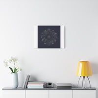 Gold Zodiac Wheel Canvas | Astrology Constellation Art, Cosmic Wall Print