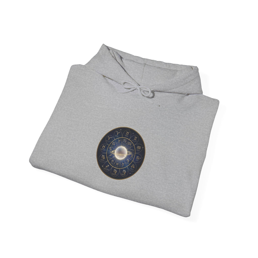 Celestial Constellation Wheel Hoodie | Zodiac Astrology, Galaxy Foil