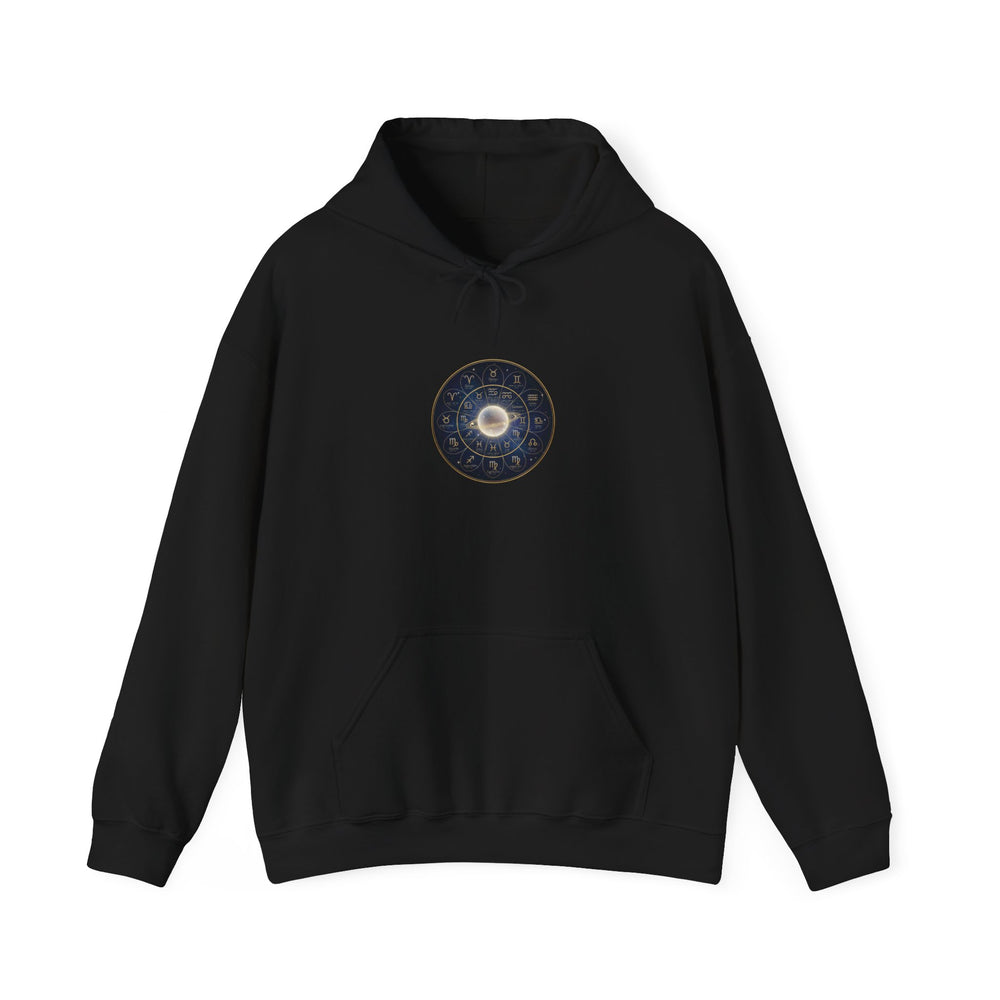 Celestial Constellation Wheel Hoodie | Zodiac Astrology, Galaxy Foil