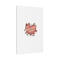 Independently Unloved Heart Print Canvas | Anti Valentine, Single Humor