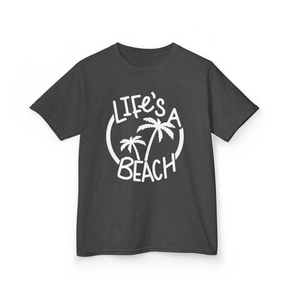 Gildan 5000B | Youth Paradise Beach T-Shirt – Comfortable Cotton Graphic Tee for Boys & Girls