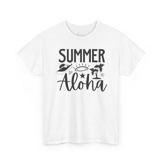 Gildan 5000 | Sun-Drenched Vibes: Retro Summer Aloha Unisex Softstyle Tee