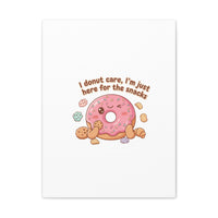 Donut Snacks Pun Canvas | Food & Snack Humor, Cozy Kawaii Art