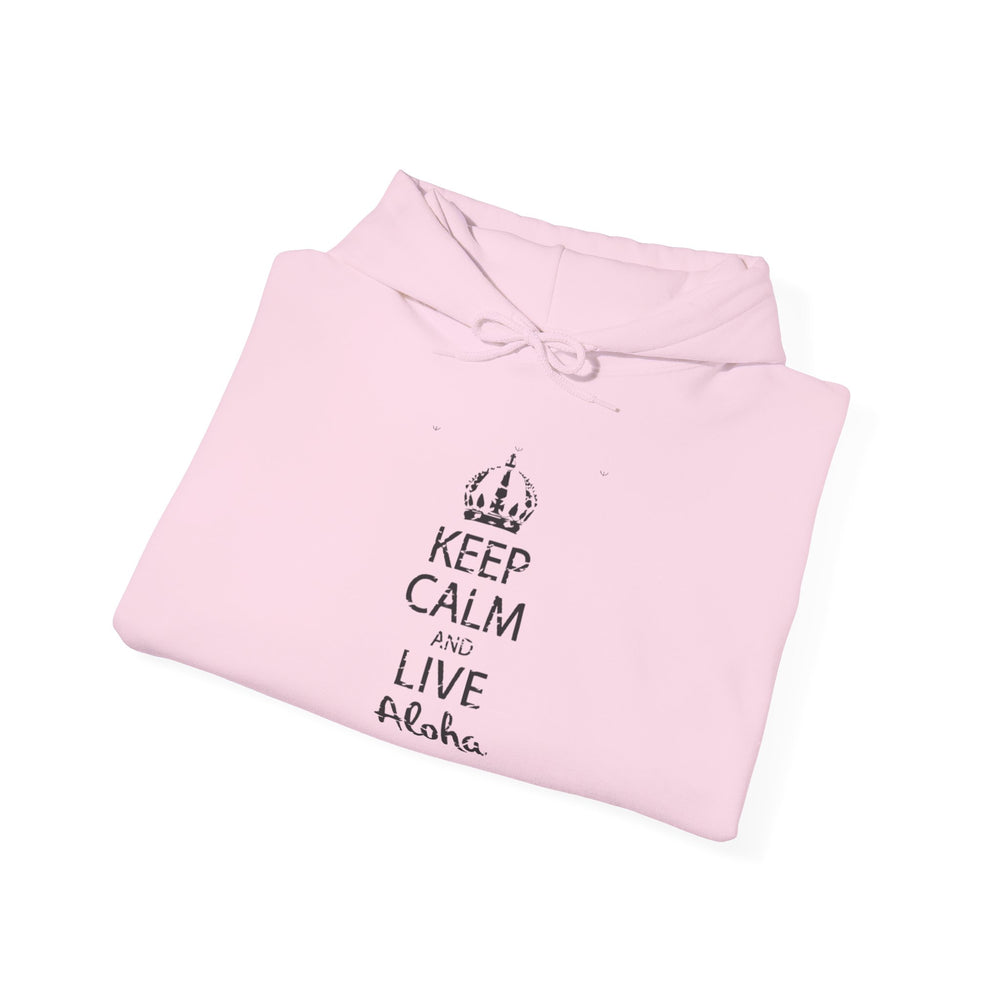 Gildan 18500 | Keep Calm and Live Aloha Unisex Hoodie – Cozy & Stylish Hawaiian-Inspired Sweatshirt