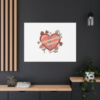 Independently Unloved Heart Print Canvas | Anti Valentine, Single Humor