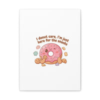 Donut Snacks Pun Canvas | Food & Snack Humor, Cozy Kawaii Art
