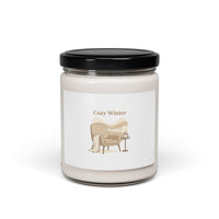 Cozy Winter Minimal Line Art Candle | Soy 9oz, Slow Life Minimalist