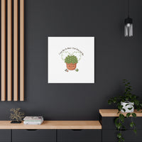 I Can't Even Leaf You Canvas, Plant Parent Pun | Sage Cream Botanical Art