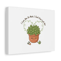 I Can't Even Leaf You Canvas, Plant Parent Pun | Sage Cream Botanical Art