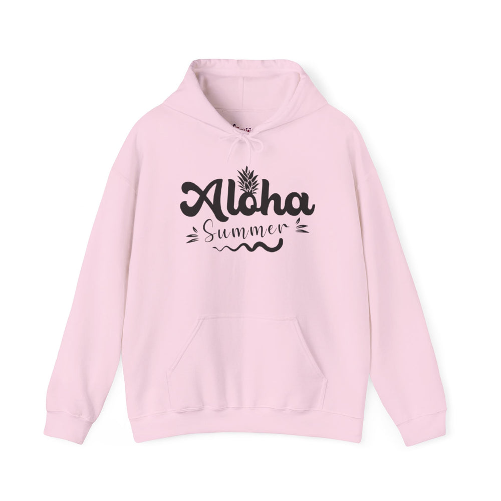 Gildan 18500 | Unisex "Aloha Summer" Pineapple Graphic Hoodie – Premium Fleece Pullover – Tropical Island Vibes