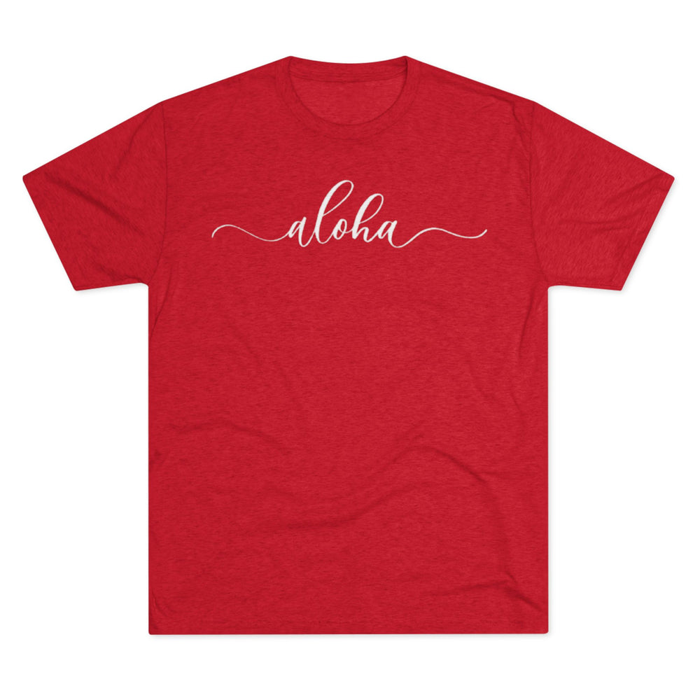 Next Level 6010 | Aloha Script Unisex Tri-Blend Vintage Tee – Summer Vibes Collection