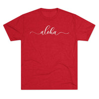 Next Level 6010 | Aloha Script Unisex Tri-Blend Vintage Tee – Summer Vibes Collection