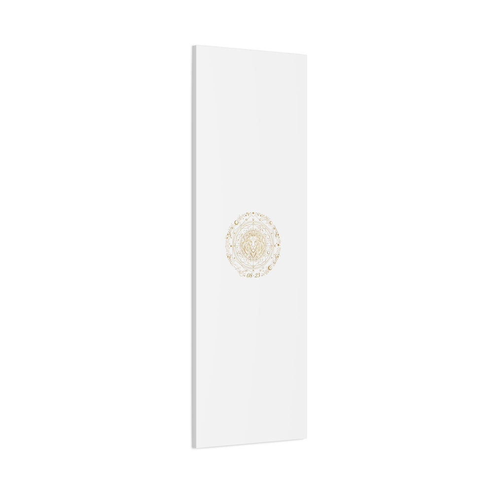 Gold Leo Zodiac Canvas, Astrological Constellation Art | Metallic Lion Wall Art