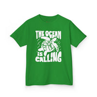 Gildan 5000B | Kids' Sea Turtle Adventure T-Shirt - "The Ocean is Calling" Graphic Tee