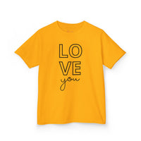 "Love You" Youth T-Shirt | Cute Valentine's Day Graphic Tee for Kids