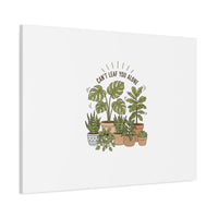 Can't Leaf You Alone Canvas | Plant Parent Humor, Sage Botanical Art