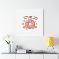 Donut Snacks Pun Canvas | Food & Snack Humor, Cozy Kawaii Art
